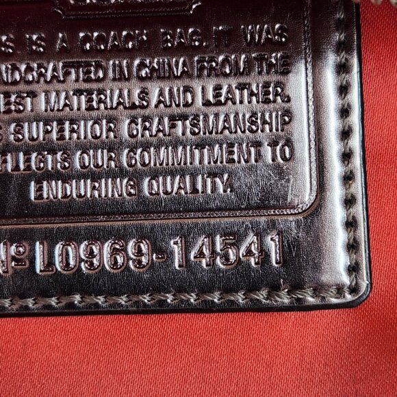 Coach Tan and Cream Satchel with Signature Style - Picture 14 of 14